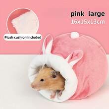 1 件装温暖棉窝仓鼠屋龙猫冬眠洞穴床冬季毛绒垫