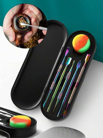 Set de linguri pentru pastă de tutun din oțel inoxidabil, curățare, instrument de sculptat, instrument de linguriță pentru tutun