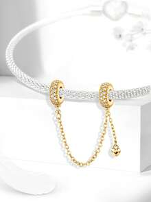 1Pc Elegant Shine Safety Chain Charm For Women Fit Bracelets Bangles DIY Jewelry Making Dating Gift Fine Ladies Jewellery - Flash Chain - View 6