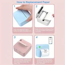 Multifunctional Portable Mini Printer Set, Suitable For Printing Text, Notes, Photos, Course Labels, To-Do Lists, Etc, Tissue Box Holder Square, Tissue Box Cover Square, Tissue Box Square, Label Printer, Mini Printer, Thermal Printer, Portable Printer, Photo Printer Christmas Gift