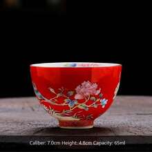 6-Piece Set Of Ceramic Small Tea Cups, Drinking Cups, Suitable For Family Gatherings/Friend Parties, High-End Packaging Can Be Used As Gifts, Suitable For Coffee And Tea Drinks 65ml/2.20oz