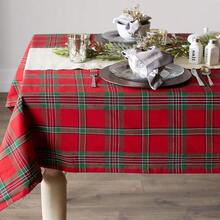 DII CAMZ32812 Mantel para Cena y Festividades Lavable A Maquina 100% de Algodon 177 cm Cuadros Festivos de 4 A 6 Personas - Rojoyverde - Ver 5