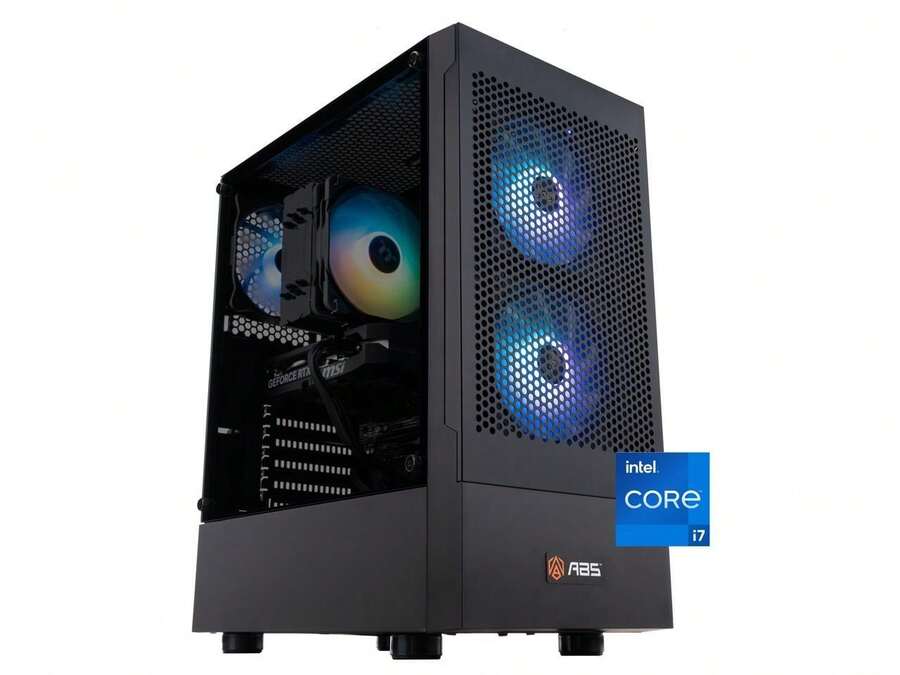 ABS Favonius Aqua Gaming PC - Windows 11 - Intel Core I7-14700F - GeForce RTX 5060 - DLSS 4 - AI-Powered Performance - 32GB DDR4 3200MHz - 1TB M.2 NVMe SSD - FA14700F5060 - Xem 1