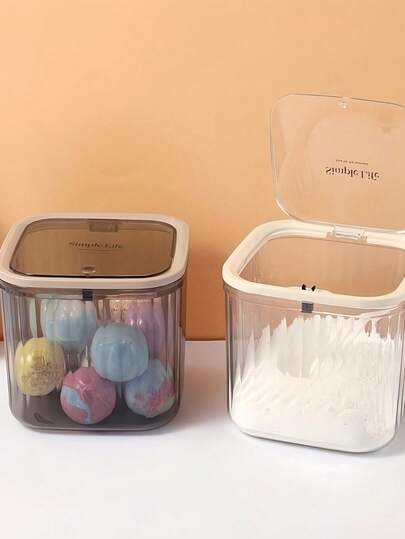 Airtight Laundry Pod Organizer Jar - Sealed Detergent Storage Container With Lid For Powder, Bath Bombs & Scent Boosters | Moisture-Proof Bathroom Decor Organizer For Home, Summer Essentials Must-Have