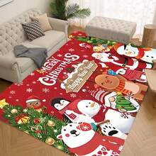 1/2/3pcs Christmas Kitchen Rug Set, Featuring Santa Claus, Snowflakes And Holiday Vibes - Machine Washable, Durable, Non-Slip, Suitable For Kitchen Floor - Multicolor - View 17
