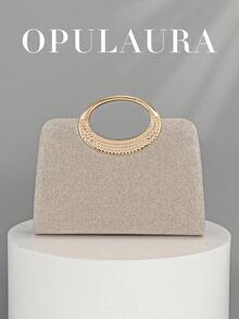 OpulAura 女士时尚闪亮水晶水钻晚宴手拿包，璀璨奢华水钻镶嵌正式礼服手提包，适合晚宴、派对、生日、婚礼等场合，可用作新娘手拿包、新年礼物