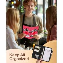 Server Book For Waitress Cute Serving Books With Zipper Pocket Accessories Leather Server Check Book Restaurant Waiter Server Booklet Organizer Ticket Book Holder Lip - Lip - View 5