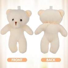 12 件棕色迷你泰迪熊玩偶，4.7 英寸小巧柔软毛绒泰迪熊，小号毛绒熊，适用于生日派对装饰 DIY 情人节礼物毕业派对礼品包 DIY 钥匙扣工艺品