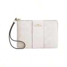 Coach COACH Women Classic Stylish Monogram Zippered Clutch Wristlet Bag CW854