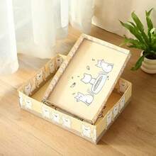 1 件一次性可折叠半开放式猫砂盆，方便猫咪在户外、车内使用，便携式和一次性设计，适合懒散的宠物主人，防漏猫砂盆，适合带宠物旅行