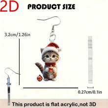 1 par de pendientes de árbol de Navidad elegantes y versátiles, árbol de Navidad francés envuelto con gotas de agua y pendientes con borlas