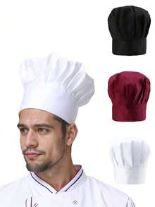 1 Mũ đầu bếp nhiều màu có thể điều chỉnh, Unisex, Thích hợp để nấu ăn, Chống bụi, Sử dụng cho tiệm bánh, nhà hàng, nhà máy, đồng phục đầu bếp và sử dụng hàng ngày - Nhiều màu - Xem 1