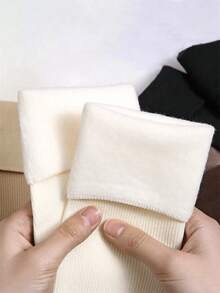 20 Pairs Of Women's Earth Color Snow Socks, Autumn And Winter Vertical Mid-Tube Socks, Fluffy Socks, And Warm Floor Socks With Wool Thickening, Suitable For Everyday Wear And Various Occasions,Random Color