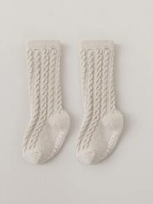 1 Pair Baby Thick Anti-Slip Mid-Calf Socks, Autumn/Winter - Multicolor - View 20