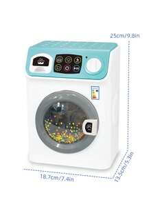 Kids Toy Washing Machine, Pretend Play Toy With Lights And Sounds, Simulating Washing Process, Household Appliance Toy, Role Play Game, Educational Toy For Boys And Girls, Holiday Birthday Gift, Mini Realistic Home Appliance Toy, Baby Toy, Girls Toy, Children's Game, Toddler Toy