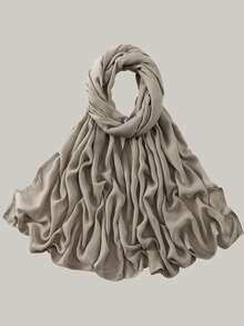 1条高品质女士纯色莫代尔头巾,优质宽边双缝包边,轻盈透气舒适面料,适合日常佩戴,也可搭配长袍穿着。 - 彩色 - 查看 21