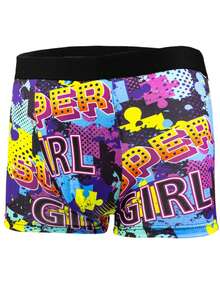 10 件男士时尚图案内裤，涂鸦设计舒适弹力平角内裤，运动短裤，新颖男士内裤，骑行短裤 - 彩色 - 查看 3