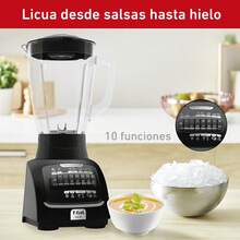 T-fal Licuadora Infinyforce XL 10 velocidades con vaso de vidrio de 2.2 litros, 550 W, con tecnología powelix y acople Carbon Drive, incluye 10 funciones, Negra, LN8208MX - Día - Ver 1