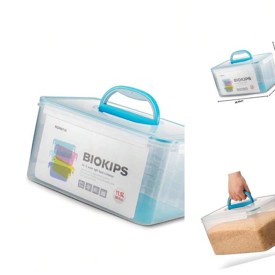 Contenedores Herméticos Gran Capacidad (388. 9 Onzas) Plástico para Alimentos Secos y Comida Mascotas - Resistentes Filtrados y Duraderos - Negro - Ver 1