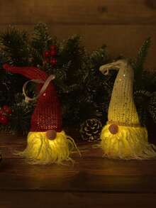 4 estilos - Gnomo de Navidad iluminado, colgantes de enanito brillante, adornos navideños únicos hechos a mano, elfos que se iluminan, decoraciones navideñas de mesa a pilas con estilo escandinavo y sueco, para decorar el árbol de Navidad, regalos, fiestas, interiores, exteriores, jardín y festividades