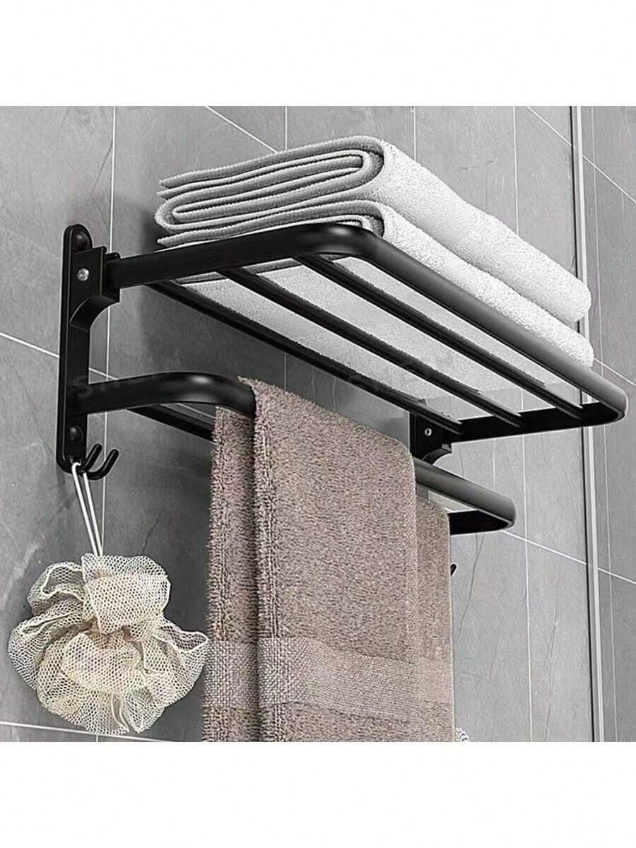1 thanh treo khăn tắm bằng thép không gỉ màu đen, giá treo khăn tắm gắn tường chịu lực cao, giá để giày gắn tường, kệ đựng đồ một thanh, giá sắp xếp khăn tắm, giá để giày, thanh treo khăn tắm tối giản, thanh treo khăn tắm đơn, thích hợp cho trang trí và phụ kiện phòng tắm, kệ sắp xếp đồ đạc.