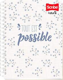 Scribe, NATURAL, Cuaderno Francés Espiral Doble de Pasta Semi Rígida, Cuadro C.de Hojas (Diseño de Portada Aleatoria) - 1 - Ver 12