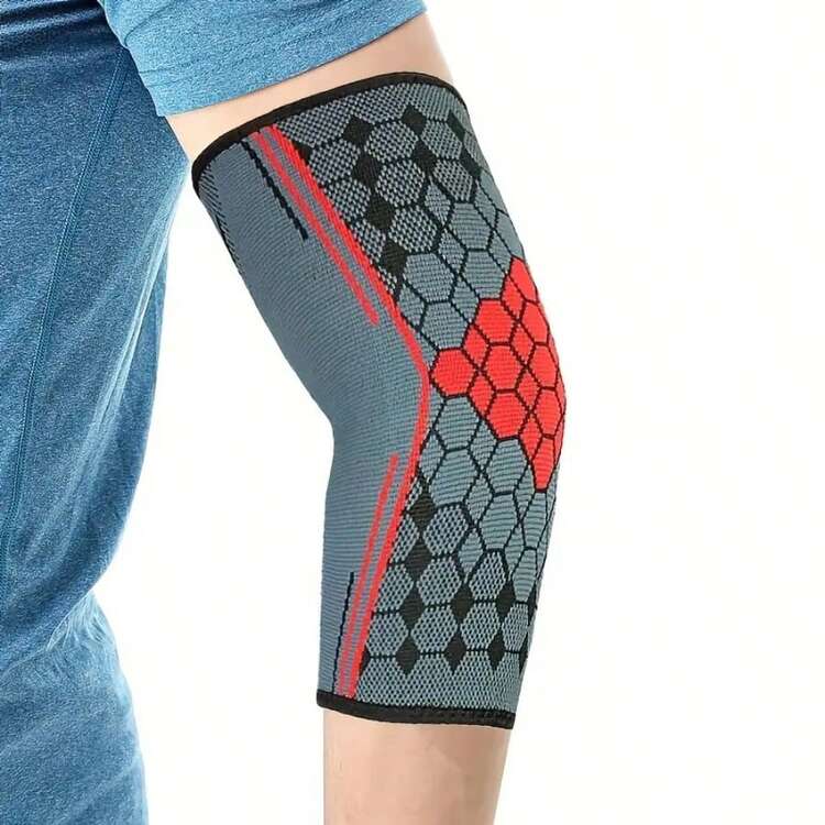 1Pc-Elbow Compression Sleeve- Elbow Brace Compression Support - Elbow Sleeve For Tennis, Basketball, Gym, Workout & Weightlifting Arm Wrap - For Men & Women - Multicolor - View 13