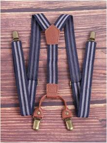 1pc Men's Y-Shape Elastic Adjustable Suspenders, British Style Autumn-Winter Accessories Halloween Costume,Suitable For Teens, Youth,Men,Casual, Outdoor, Athletic, Vacation, Graduation Gifts, Birthday, Daily Wear