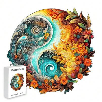 Julklappsask Träpussel Mystiskt Runt Pussel Födelsedagspresent Heminredning Personlig Unik Present Familj Interaktivt Spel Med Hög Svårighetsgrad