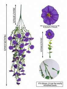 2 束逼真仿真 DIY 装饰抗紫外线花束，人造植物适用于家庭、走廊、花园、庭院、餐桌、客厅、婚礼派对装饰、人造装饰品、假植物、假藤蔓、壁挂人造藤蔓、假花、婚礼派对装饰人造植物、情人节