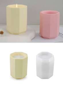 1 件圆形碗形水泥蜡烛杯容器模具大号水磨石蜡烛碗硅胶混凝土模具手工花盆粘土模具 - 1pc Candle Bowl mold - 查看 8