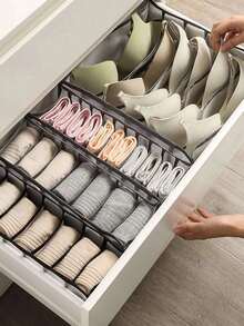 3pcs/Set Underwear Drawer Organizer Storage Box Foldable Closet Organizers Drawer Divider Storage Boxes For Underpants Socks Bra For Commercial /Hotel Dorm Room Essentials Clothes Organizer Closet Organization And Storage Bedroom, Underwear Drawer Storage Box, Underwear Storage Box, Wardrobe Storage Box And Storage Box, Mesh Drawer Storage Box