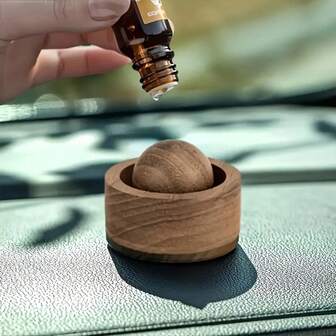 2pcs Natural Wooden Ball Diffuser Set, Non-Electric Essential Oil Diffuser, Slow Release Long-Lasting Fragrance, Suitable For Home, Car, Bathroom, Office - Decorative Wooden Ball Diffuser With Natural Wood Grain - Suitable For Essential Oils, Home Fragrance, Premium Finish, Fragrance Dispenser