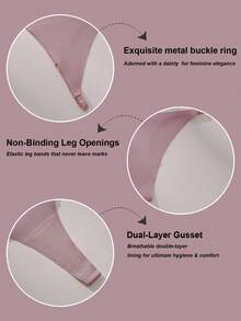 LianShengFa 6pcs Elegant High Waist Seamless Thong Panties, Low Waist Hollow Design Fashionable Ladies Underwear, Comfortable Breathable Soft Daily Wear Lingerie