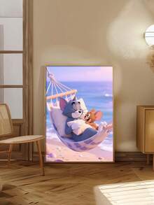 WB 1pc Unframed, Seaside Beach Bonfire Poster Home Decorative Painting Minimalist Movie Poster, Wall Art Print, Printable Wall Art, Movie Print, Gift Idea