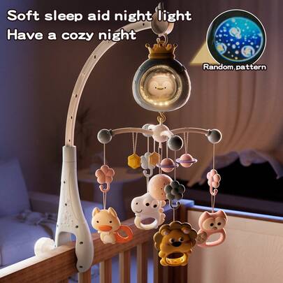 1 Set Baby Rattles Crib Mobile Electric Rotating Intelligent Baby Toys, Daily Use For Newborns