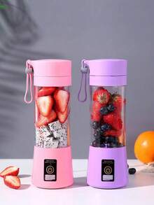 Rechargeable Portable Blender - Fruit Juicer, Suitable For Juicing, Vegetable And Fruit Shakes And Making Smoothies, 6-Blade Three-Dimensional Blade, USB Charging, Perfect For Use At Home And On The Go. - Purple - View 2