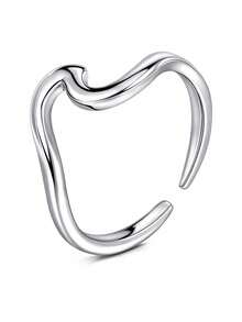 CIZME Nhẫn đeo ngón chân có thể điều chỉnh, thiết kế tối giản dễ thương đính đá Zirconia, trang sức chân mùa hè và đi biển, màu bạc, chất liệu thép không gỉ. - Bạc-2 - Xem 20