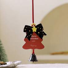 1PCS Car Decoration Pendant Creative Christmas Tree Bell Atmosphere Card