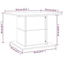 Coffee Table Black 55.5x55.5x40 Cm Engineered Wood - Black - View 8