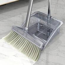 Juego de Recogedor de Escoba, Escoba de 33,9 y Kit de Recogedor de 29,5 conLargo para Oficina en Casa (Verde) - Naranja - Ver 3