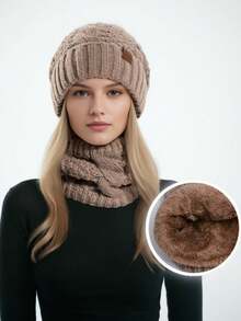 Mũ len beanie màu trơn, kiểu dáng giản dị, ấm áp, đa năng cho trang phục mùa đông lạnh giá, quà tặng Valentine cho nữ. - Nhiều màu - Xem 10