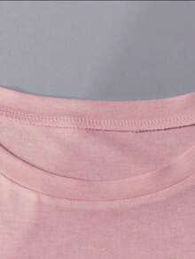 Set Of 3 Women's Beachwear Shirts - Spring/Summer - Short Sleeve T-Shirt - Crew Neck - Streetwear - Vintage - Vacation - PINK/WHITE/BLACK - View 5