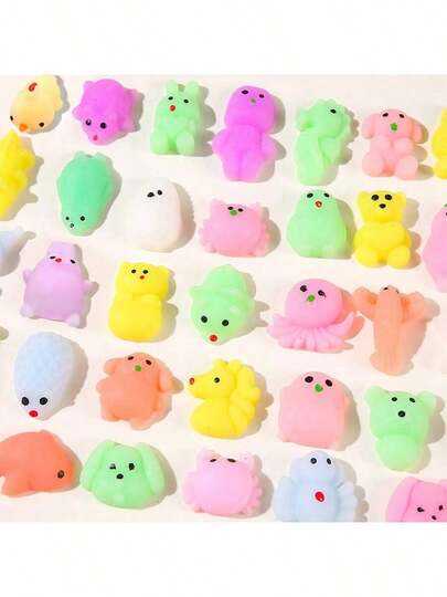 2/5/10/20/30/40/50/100 piezas Regalos para fiestas infantiles, juguetes suaves y lindos de Mochi para apretar, juguetes sensoriales a granel, regalos de cumpleaños para niños y niñas, se pueden usar como relleno de bolsas de regalo, relleno de calcetines navideños, premios de caja del tesoro, set de mini juguetes suaves y blandos para aliviar el estrés, juguetes de Mochi para aliviar la ansiedad, relleno de canastas de Pascua, con caja de almacenamiento