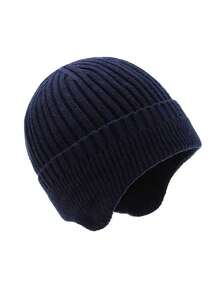 1PC Hat Men's Autumn/Winter Knitted Hat Thickened Knitted Hat, Ear Protector Head Cap Cold Resistant Warm Hat