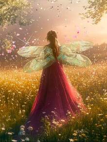 1pc Adult Forest Fairy Ombre Dragonfly Pixie Festival Party Costume Wings