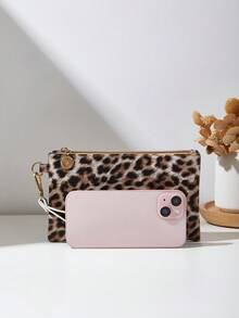 时尚简约休闲多用途手提包、手机袋、钱包、通勤、运动、小包、女士手机包、个性化礼物、校园包、钱包、可爱女士零钱包、周末包、女士零钱包、轻便折叠包、跑步包、情人节定制礼物、钱包、斜挎包、校园风格钱包、零钱包、口红包、学生钥匙包、金色鳄鱼纹钱包、豹纹钱包、约会之夜、外出、街头、晚会、小钱包 - 彩色 - 查看 4