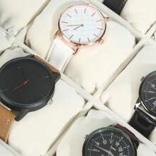 Stackable Jewelry Trays Organizer Set With Clear Lid, Trays For Drawer, Earring Necklace Bracelet Ring Display Organizer (Beige(Ring+12girds+30girds+The Glass Lid)) - A-米色天鵝絨 - 查看 3