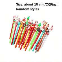 1 pieza, Bolígrafo de gel de dibujos animados de Navidad de invierno, recambio de 0.5mm, bolígrafo creativo, útiles escolares para estudiantes, suministros de oficina, adecuado para la escuela, la oficina y el hogar, escritura suave, regalo navideño, bolígrafo para firmar, excelente material de papelería y útiles escolares, regalo ideal para Navidad.