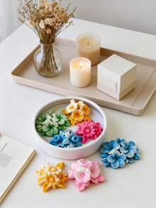 Molde de silicona con forma de flor 3D | Manualidades DIY de jabón, vela, yeso aromático | Decoración del hogar, ornamento de escritorio, fondo de fotografía